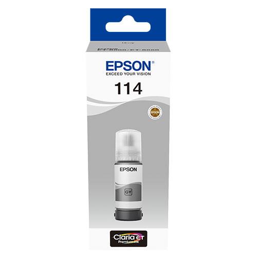 114 EcoTank Grey Ink Bottle Product Image (Primary)