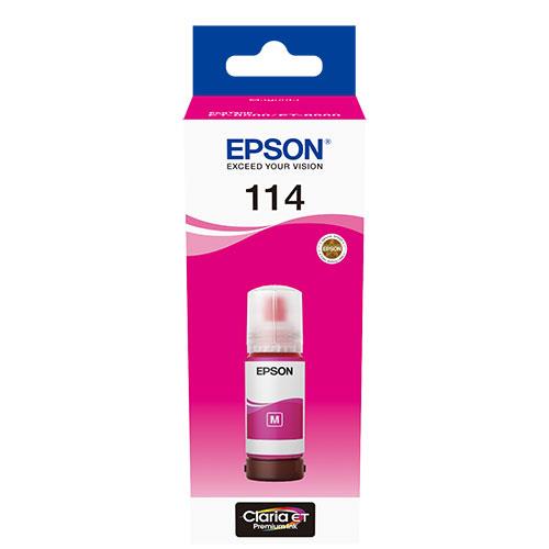 114 EcoTank Magenta Ink Bottle Product Image (Primary)