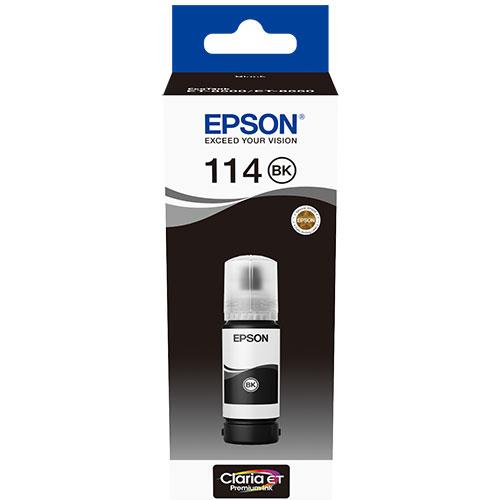 114 EcoTank Pigment Black Ink Bottle Product Image (Primary)